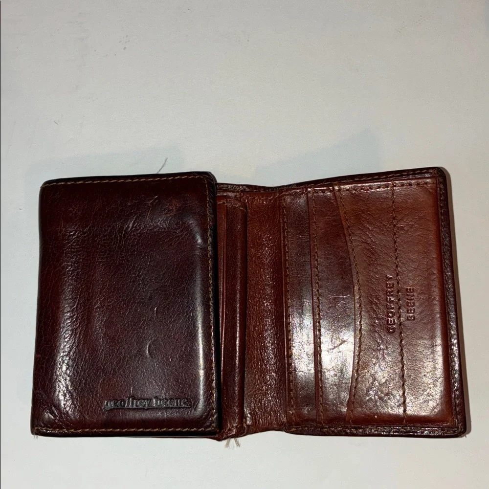 Geoffrey Beene Brown Leather Wallet
